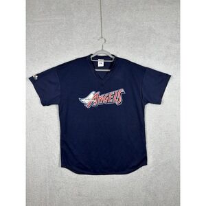 Vintage Majestic Anaheim Angels Jersey V-Neck T Shirt Shirt MLB Men's Size 2XL